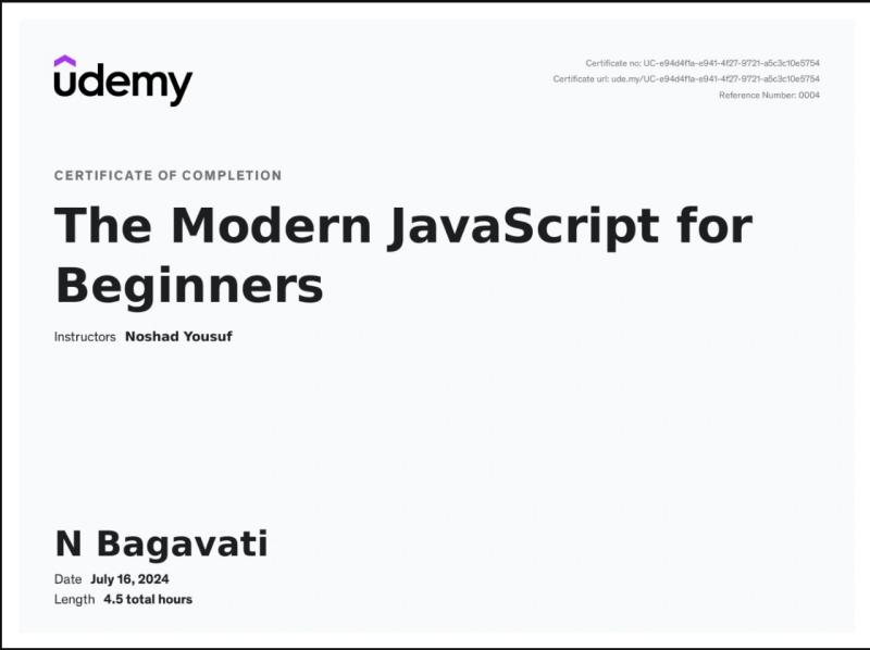 The Modern Javascript for Beginners
